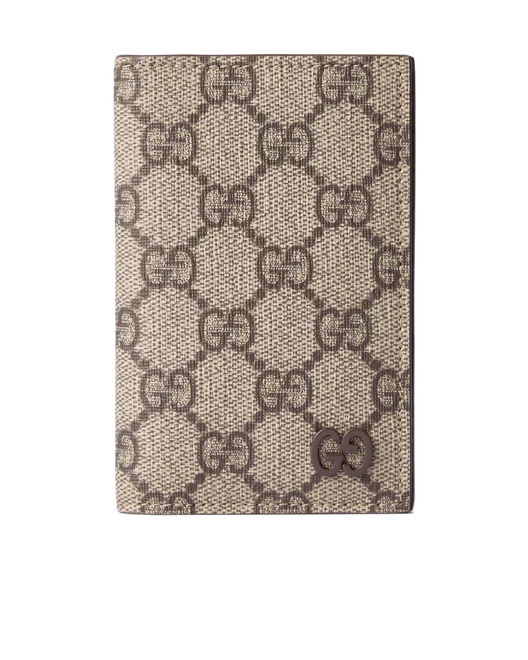 Gucci Gray Monogrammed Bifold Cardholder for men