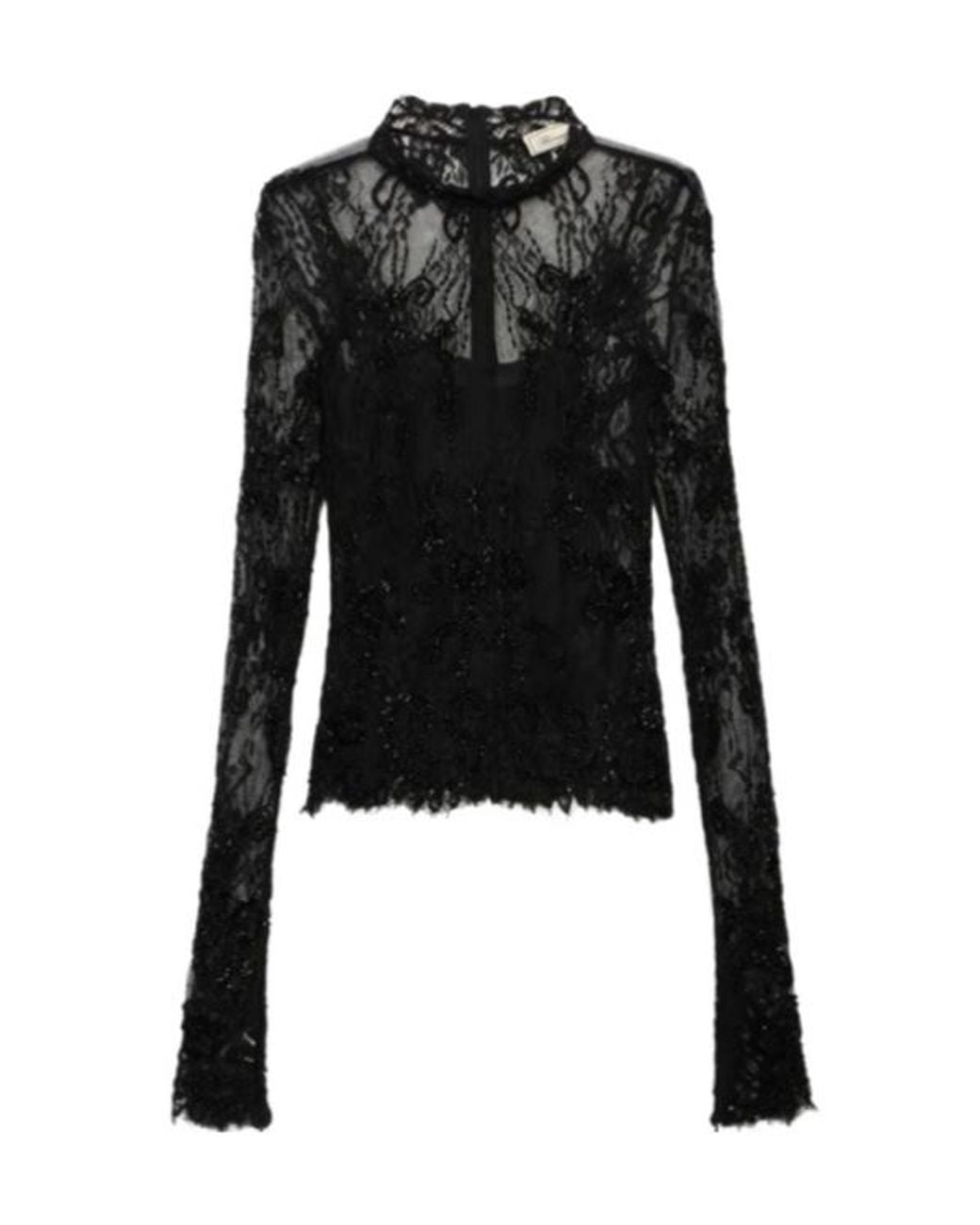 Blumarine Black Long-Sleeve T-Shirt
