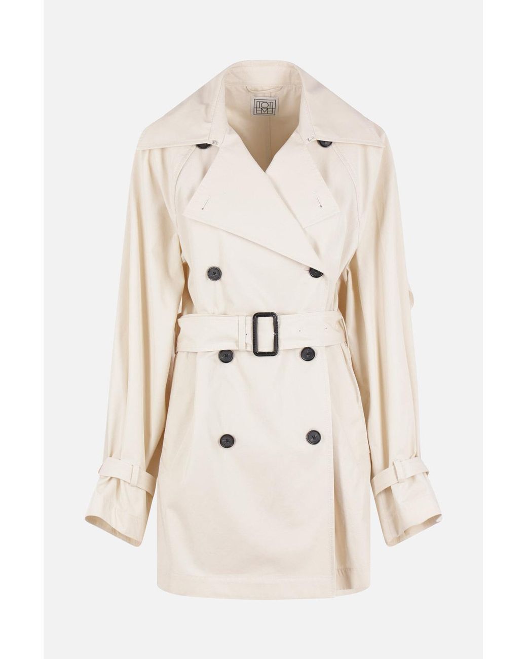 Totême  Natural Totême Double-Breasted Belted Jacket