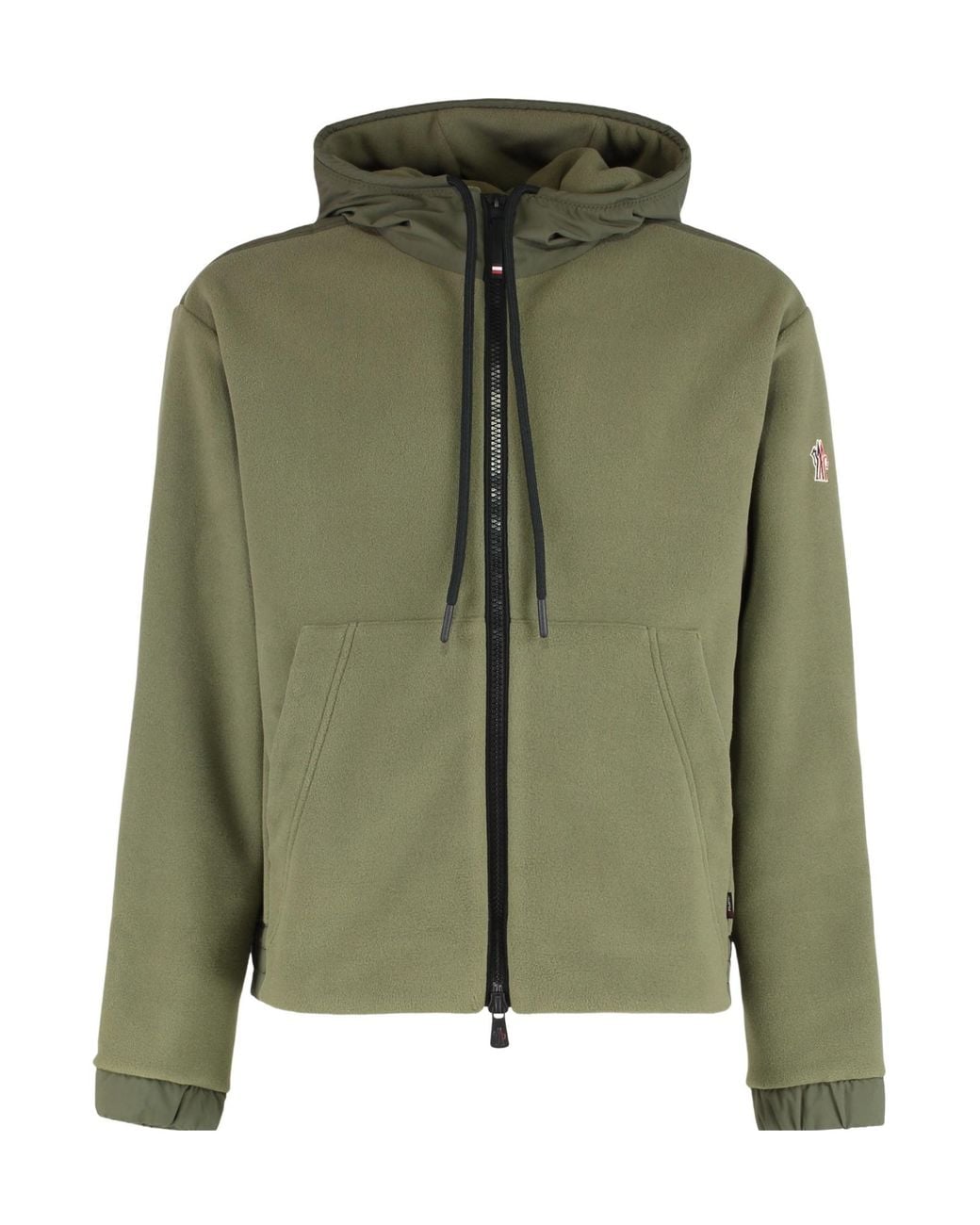 Moncler Green Grenoble Zip-Up Hooded Jacket for men