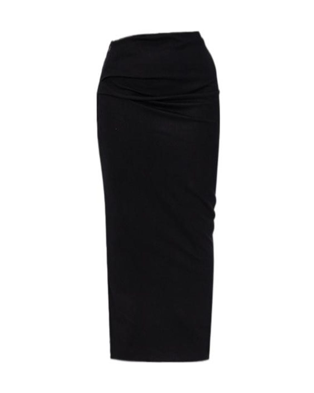 Entire studios Black Draped Wool Skirt