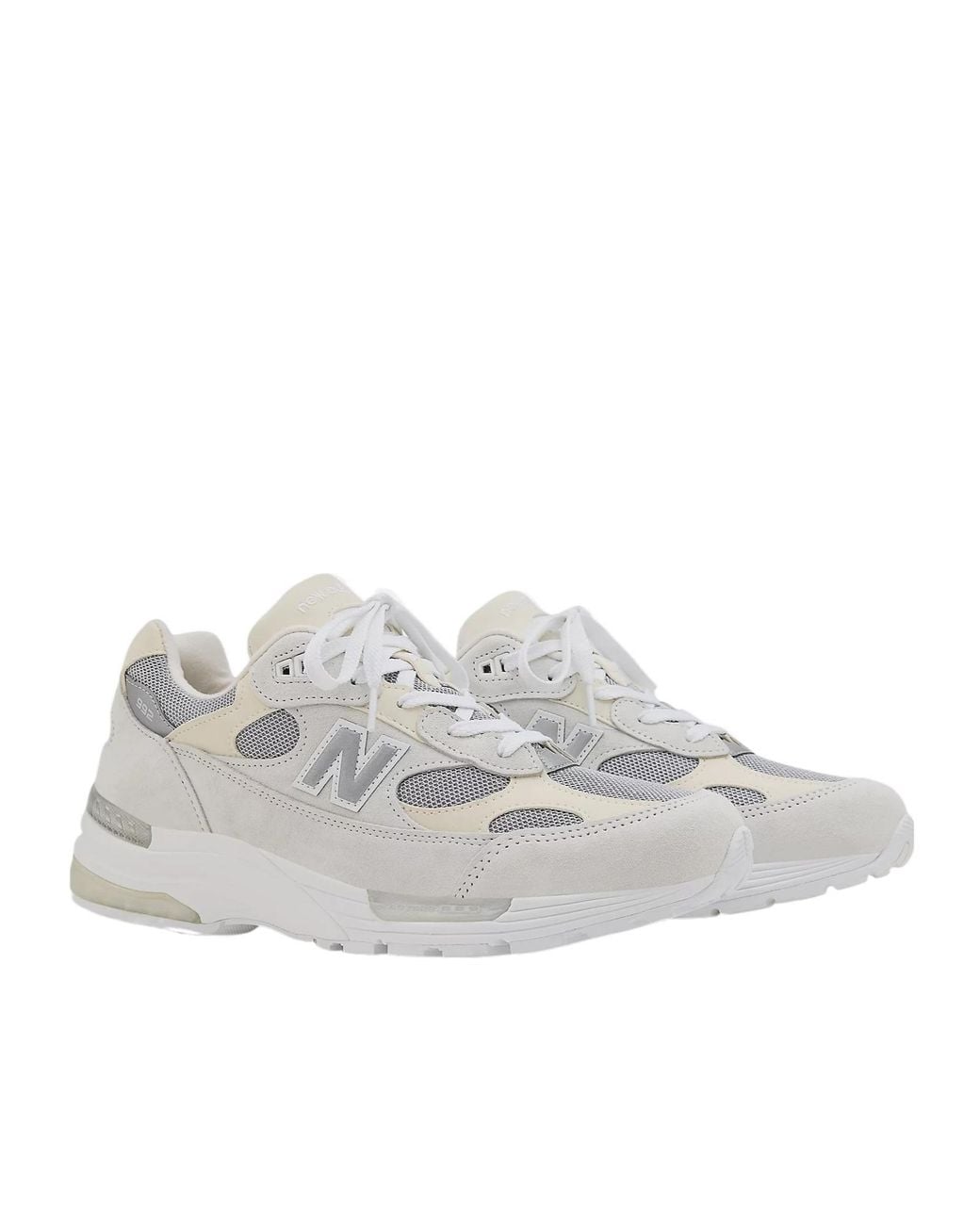 New Balance Gray 992 Lace-Up Sneakers for men