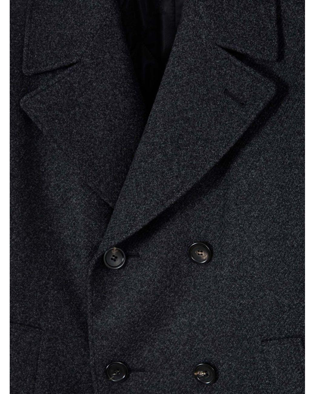 Canali Blue Double-Breasted Coat for men