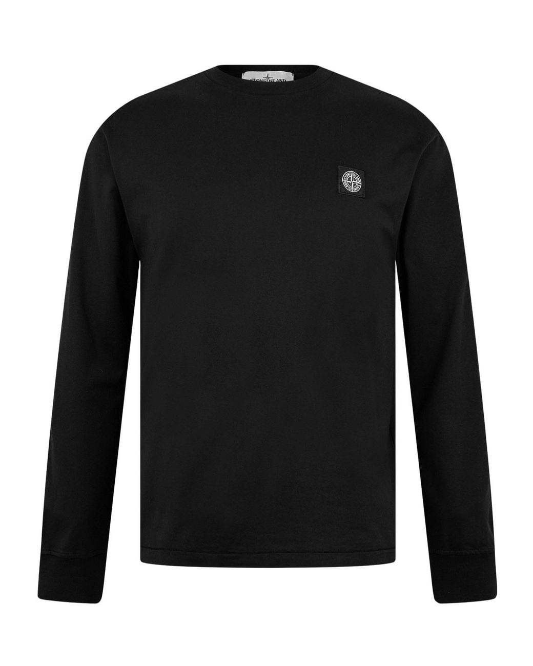 Stone Island Black Pure Cotton Crew Neck T-Shirt for men