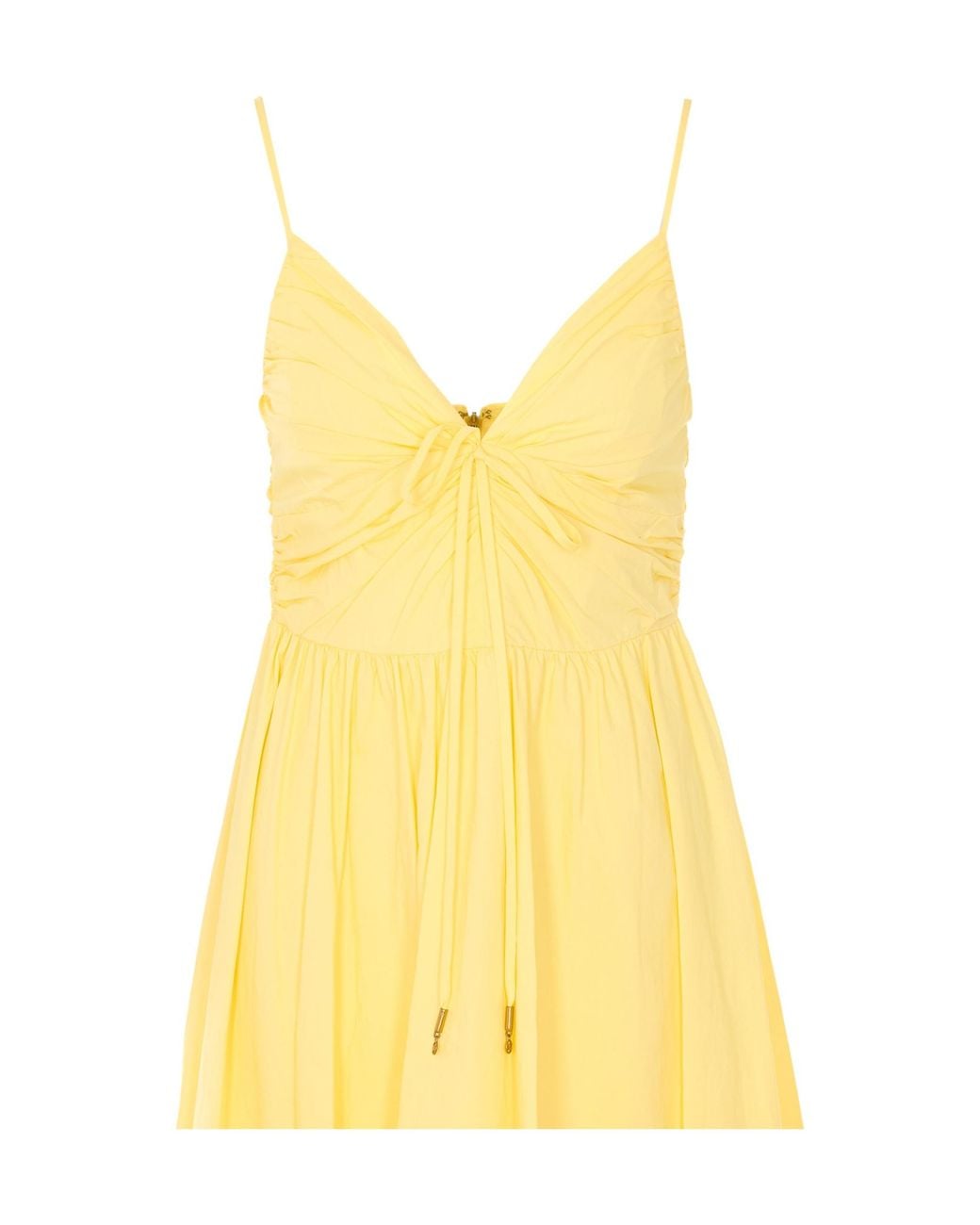 MICHAEL Michael Kors Yellow Ruched Midi Dress