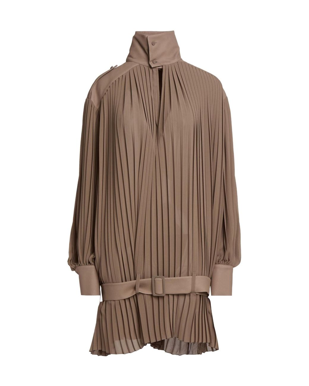 Maison Margiela Brown Pleated Dress