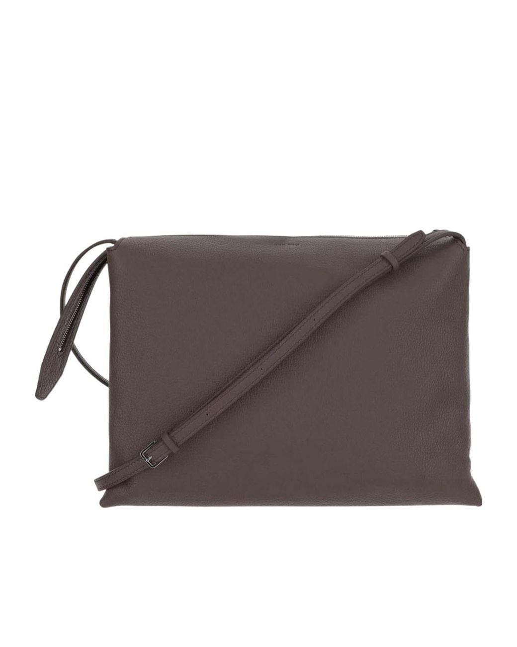 The Row Brown Zipper Shoulder Bag