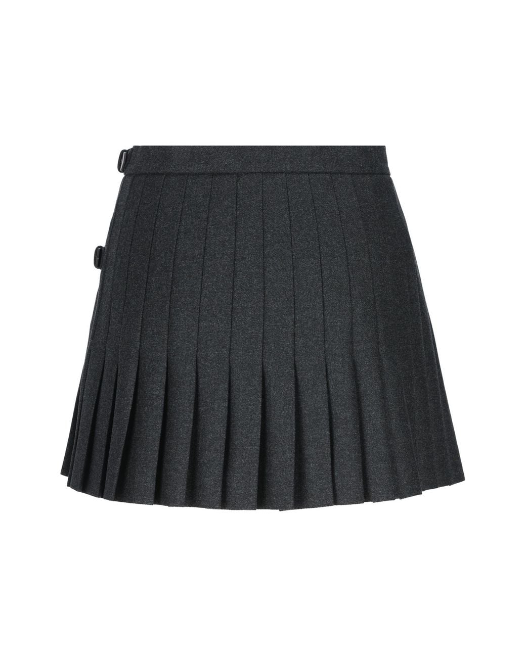 Prada Gray Pleated Skirt