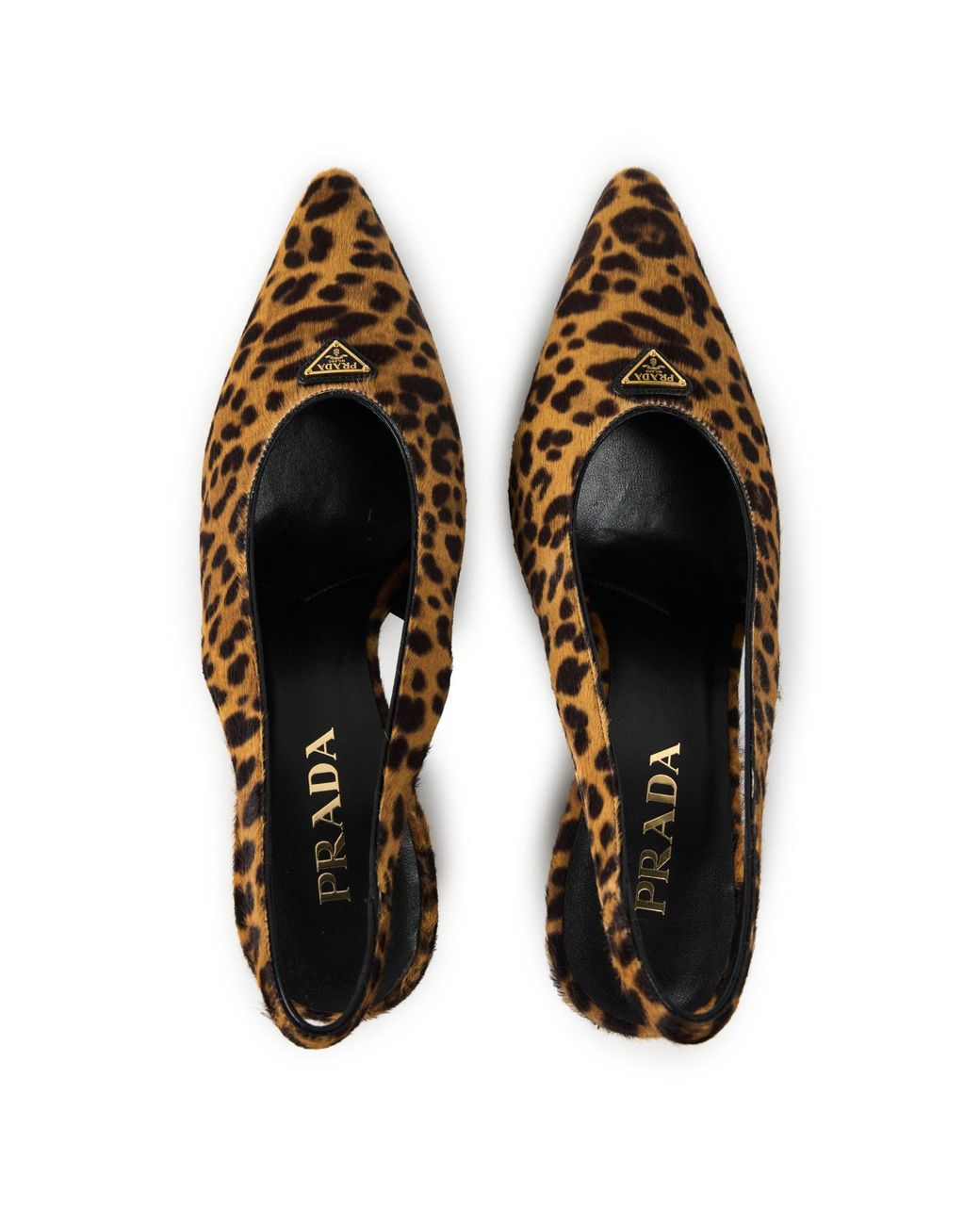 Prada Brown Leopard Print Highheeled Shoes