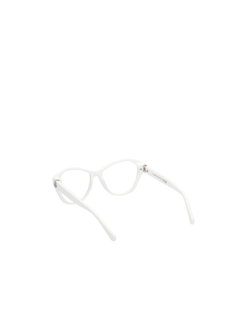 Moncler White Eyewear Cat-Eye Frame Glasses