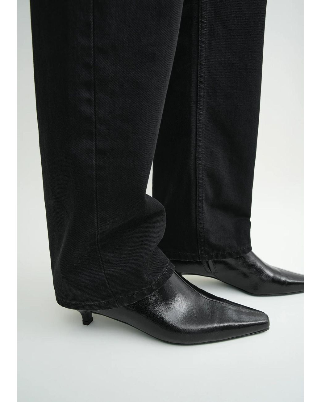 Totême  Black Side Zipper Ankle Boots