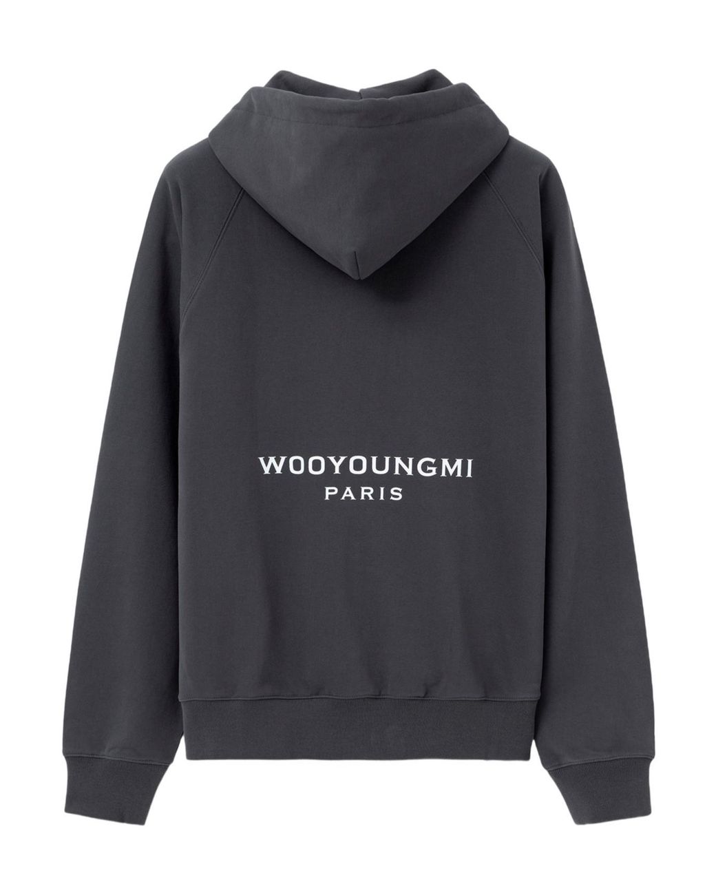 Wooyoungmi Black New Style Hooded Back Logo Sweatshirt for men