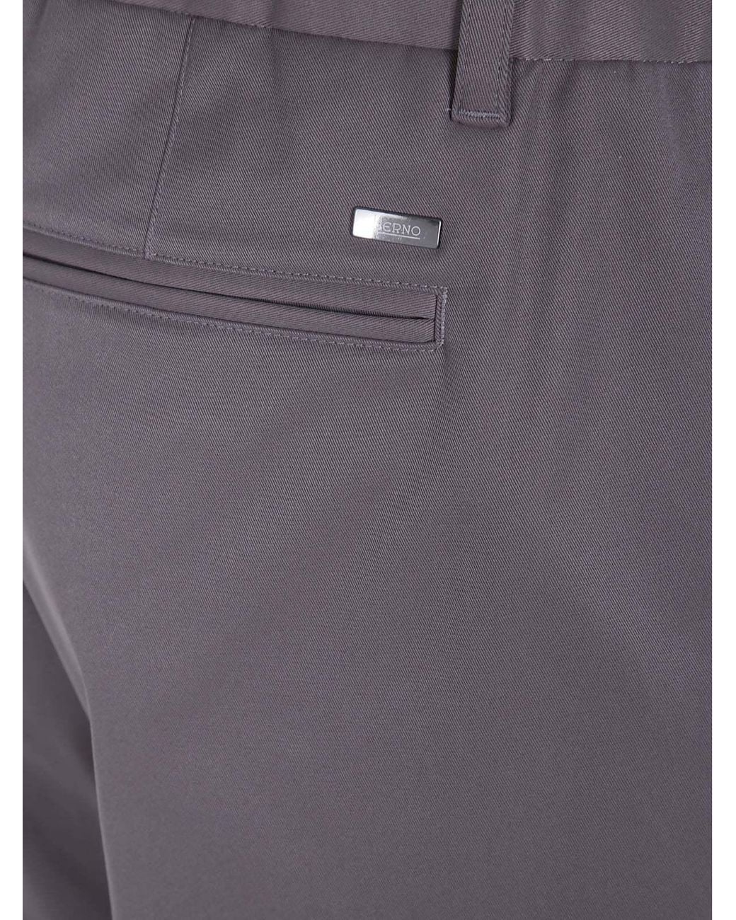 Herno Purple Drawstring Tailored Pants for men