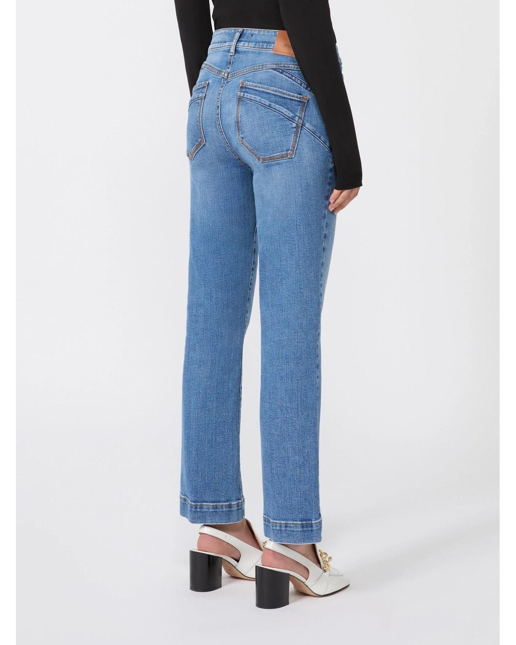 Sportmax Blue スポーツマックス スプダンブリア パーフェクト ミニフレアジーンズ