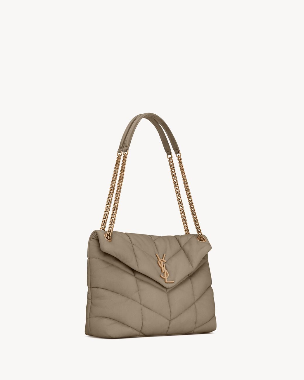 Saint Laurent Gray Puffer Medium Shoulder Bag