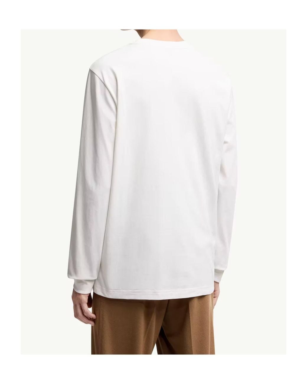 Moncler White Long-Sleeve T-Shirt for men
