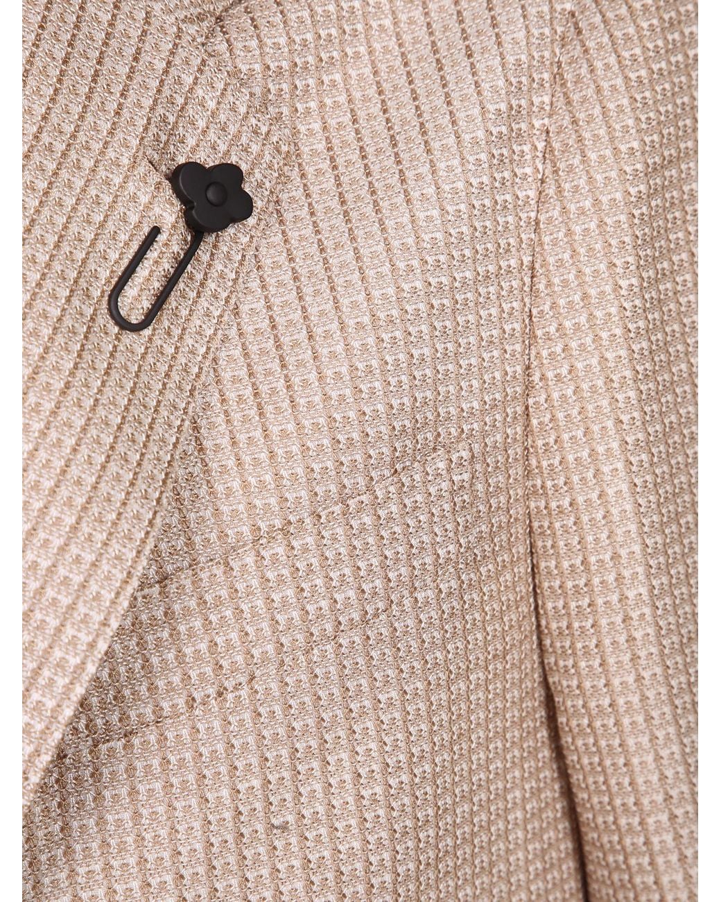 Lardini Pink Textured Stripe Two-Button Blazer for men