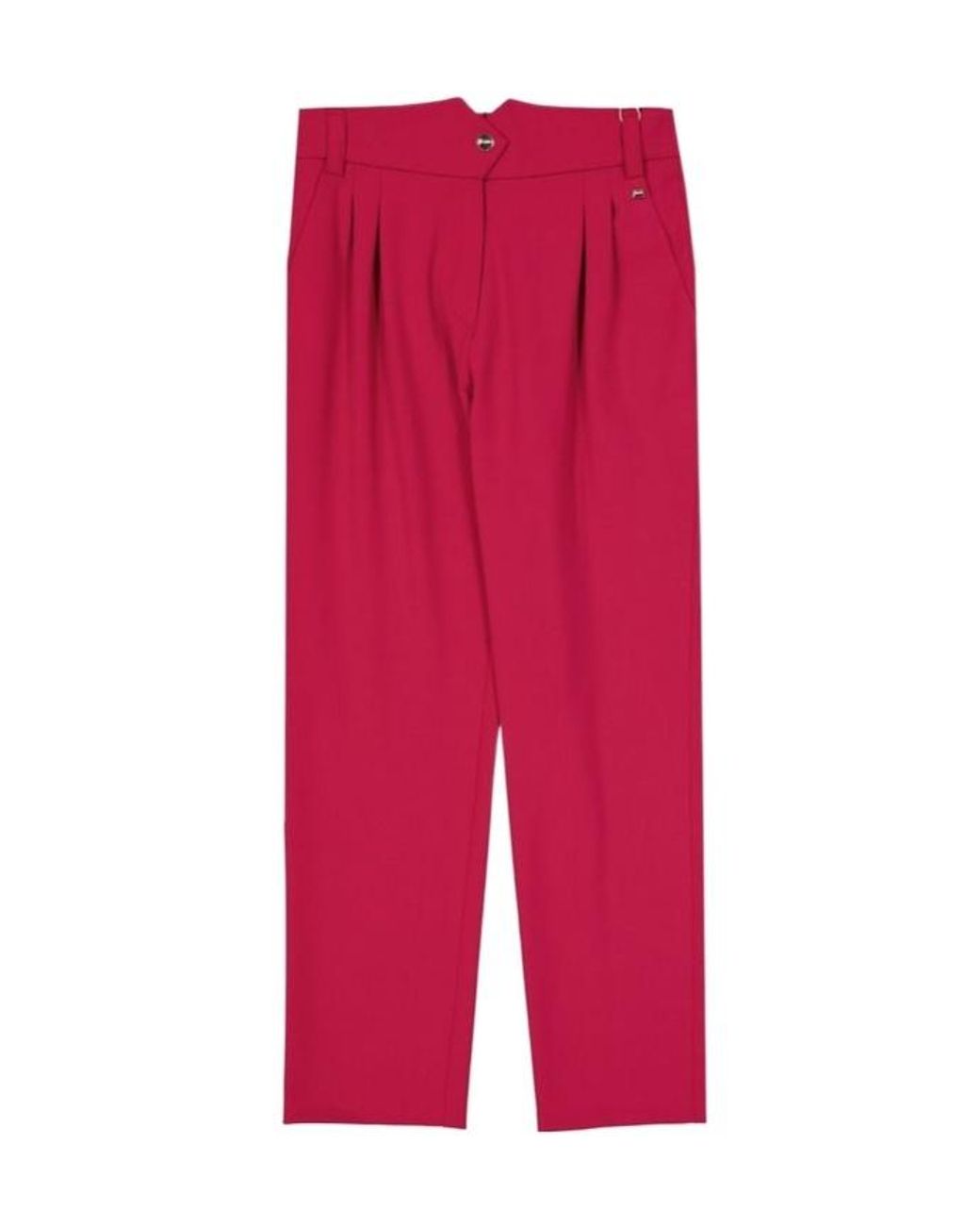 Herno Red Pleated Trousers