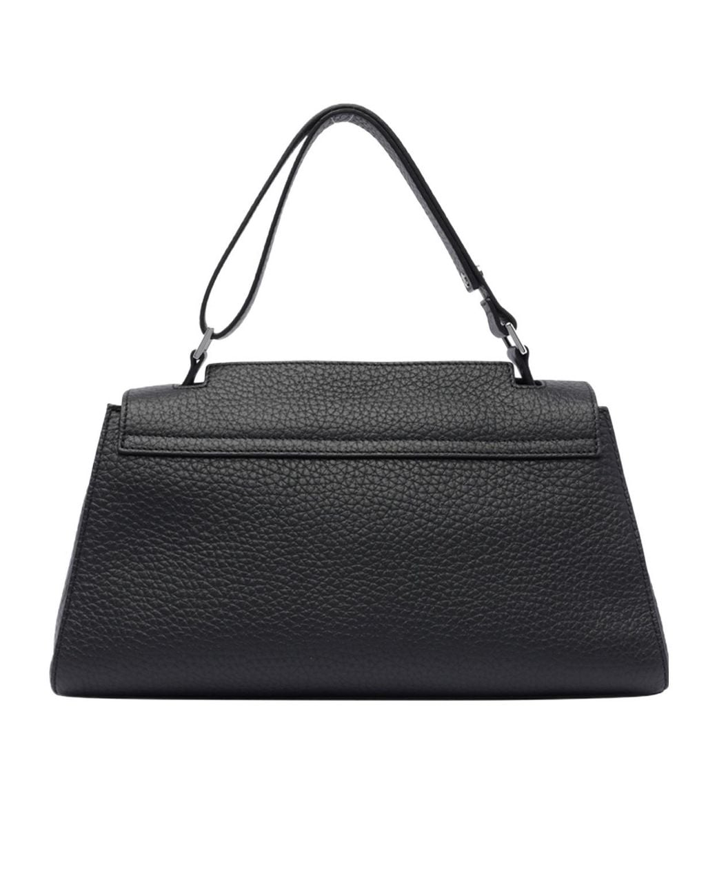 Orciani Black Flip Shoulder Bag