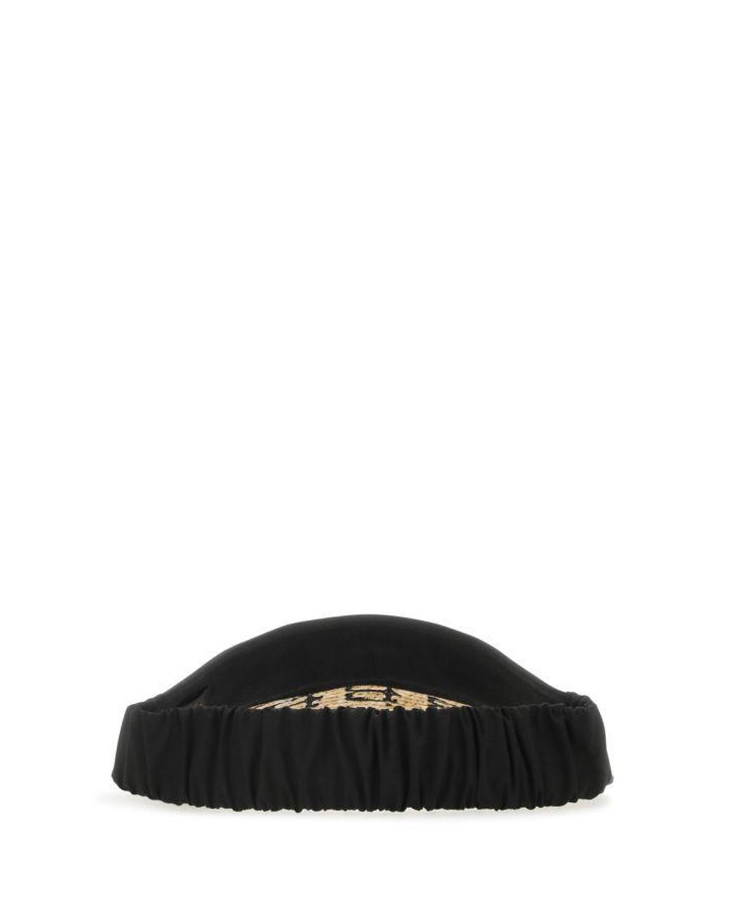 Borsalino White Visor B Braided-Straw Visor