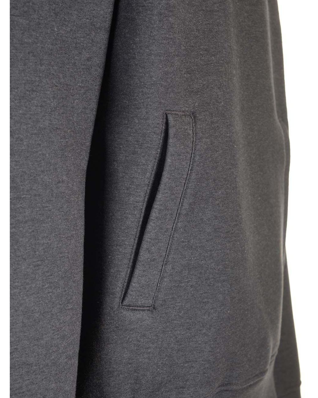 The North Face Gray Logo Detailed Long-Sleeved Hoodie for men