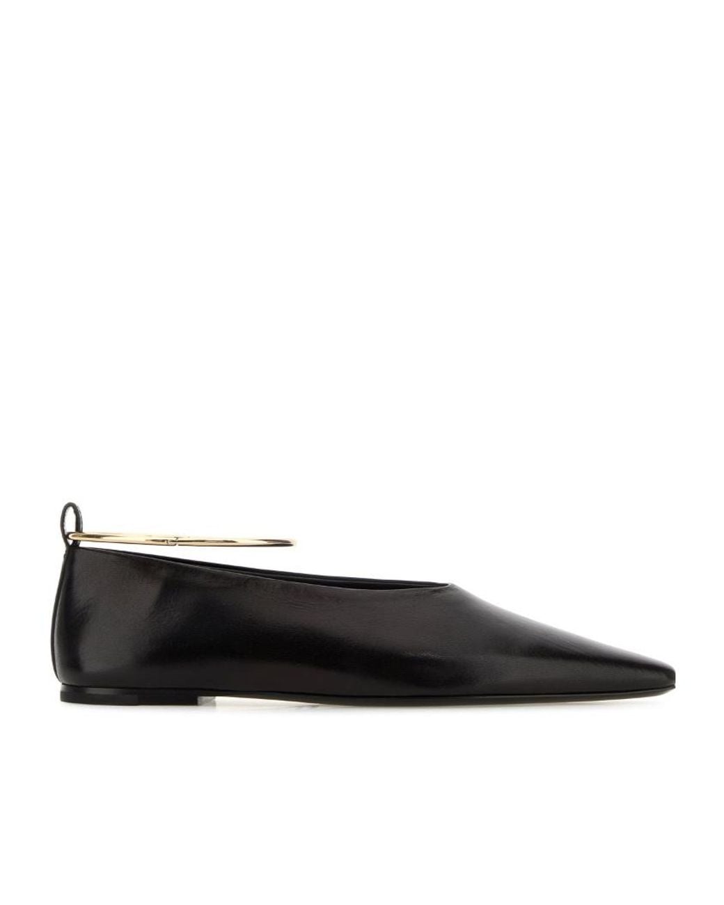 Jil Sander Black Pointed Toe Ballerinas