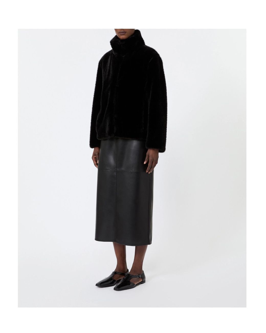 Max Mara Black 'S Amaca High-Waist Skirt