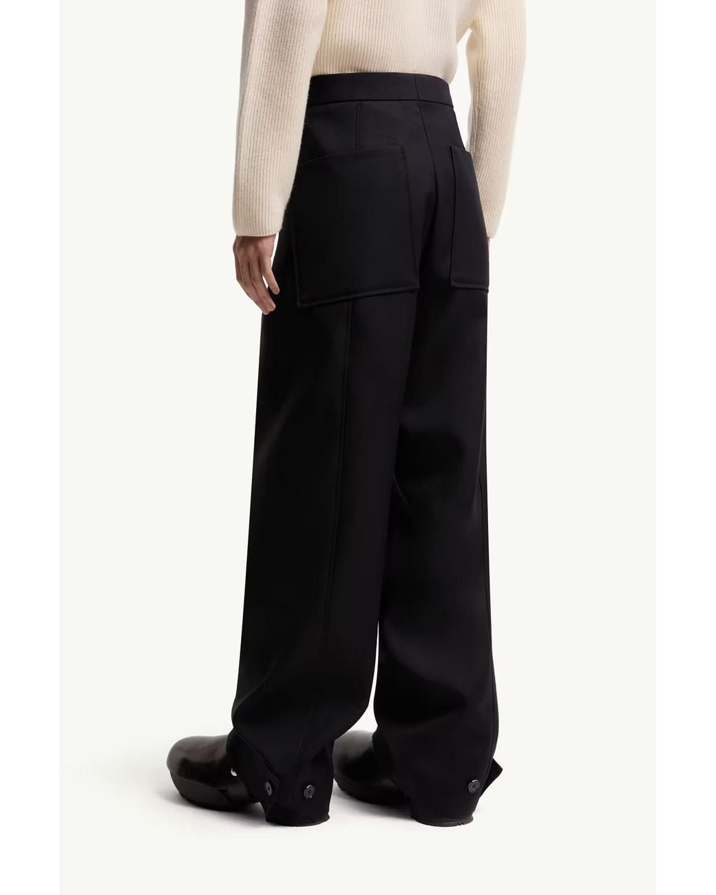 Moncler Black X Jil Sander Gabardine Tailored Trousers for men