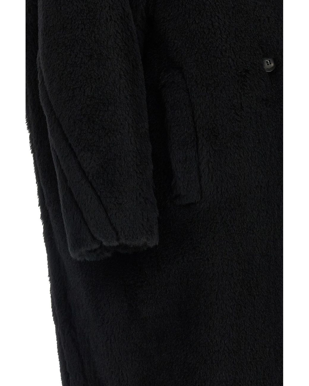 Max Mara Black Tedgirl Button-Up Long Coat