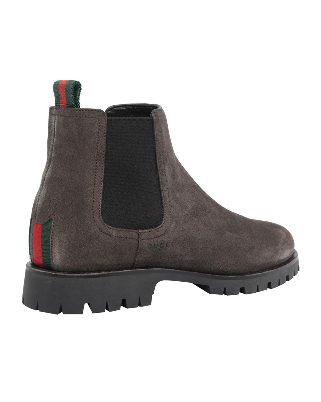 Gucci Brown Lug Sole Chelsea Boots for men