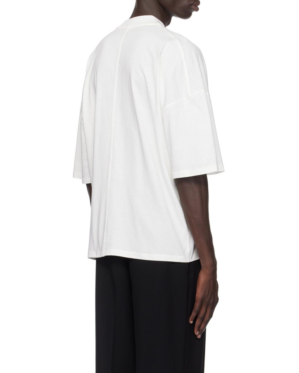 The Row White Dustin Crewneck Jersey T-Shirt for men