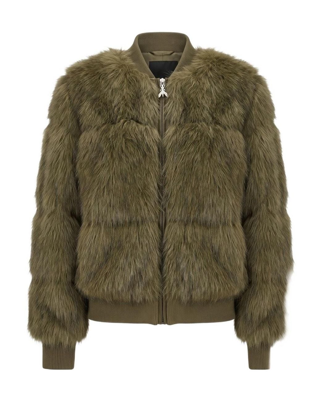 Patrizia Pepe Green Faux Fur Down Jacket
