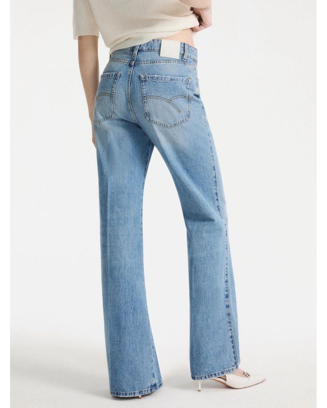 Marella Blue Lace-Up Jeans