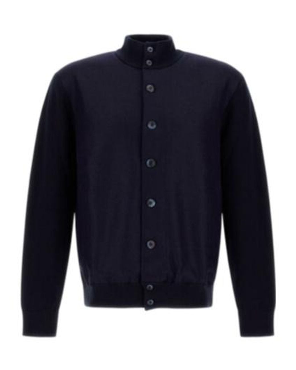 Herno Blue Resort Knit Cardigan for men