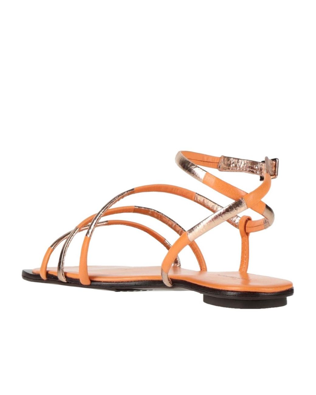 Tory Burch Pink Two-Tone Metallic Leather Sandals
