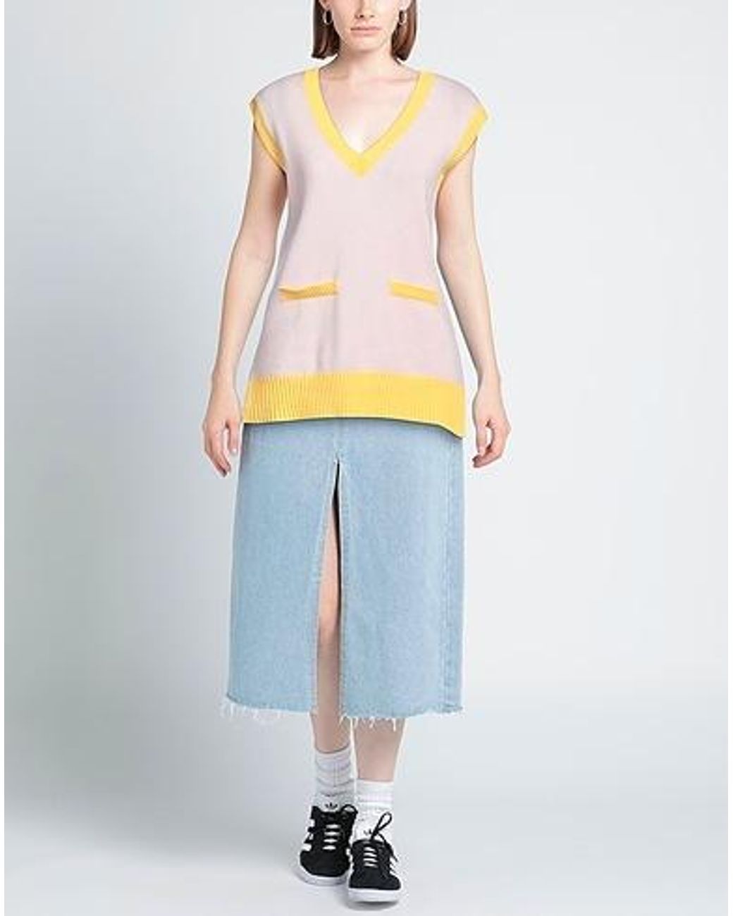 Marni Yellow Sleeveless Knitted Sweater