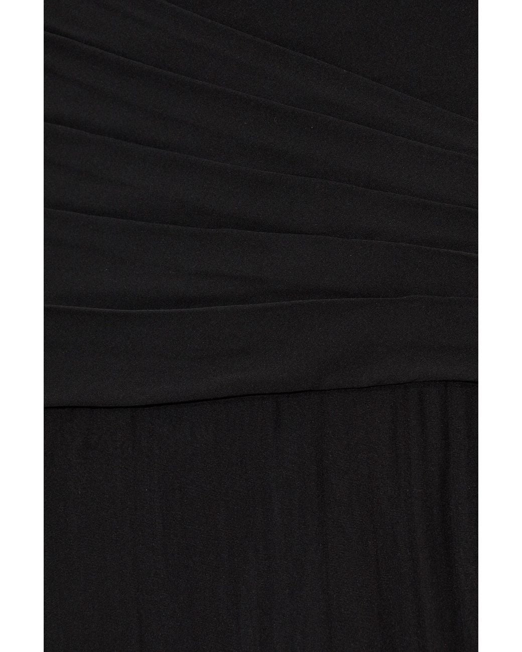 Valentino Black Draped Lace-Trim Skirt