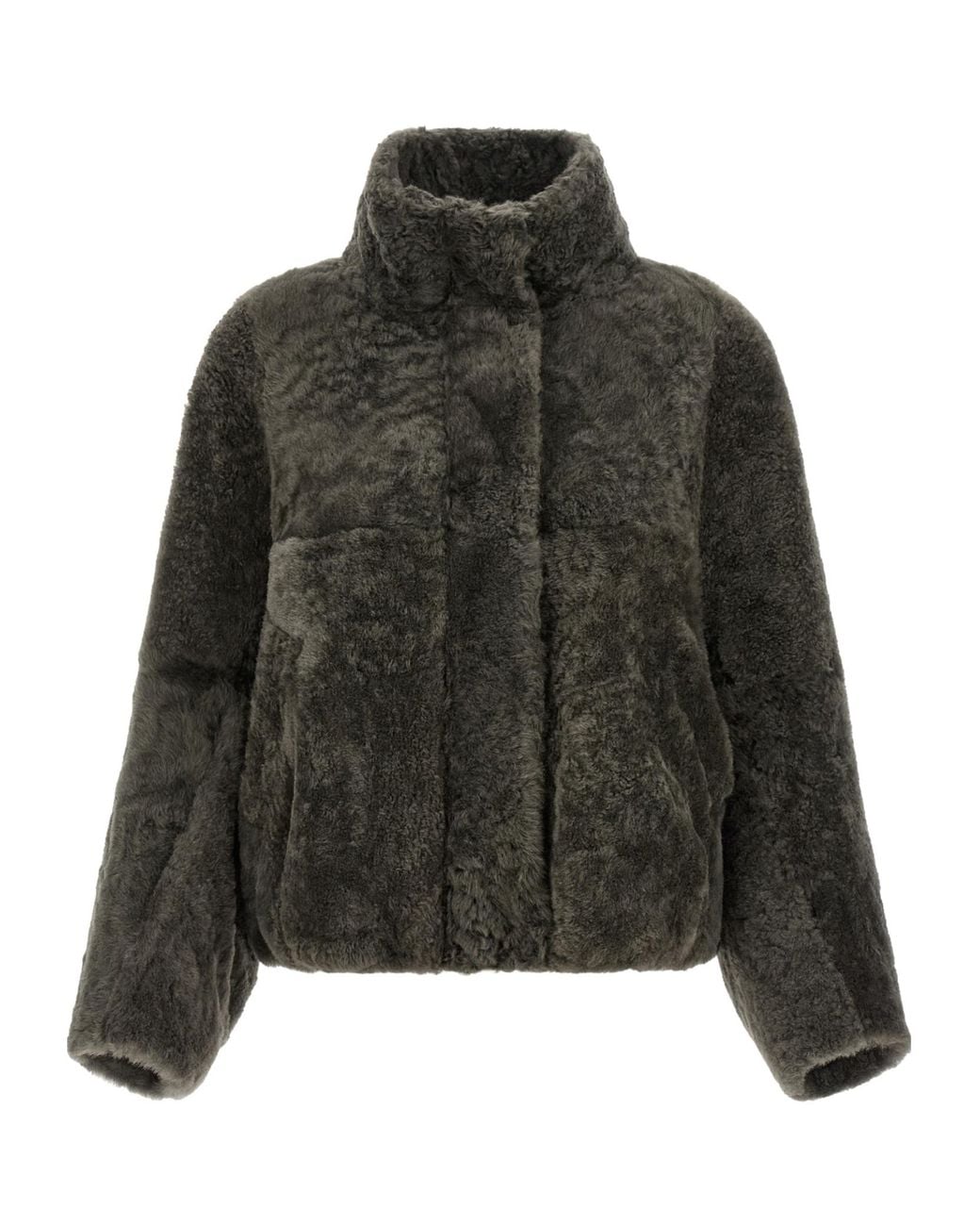Brunello Cucinelli Black Cropped Fur Jacket