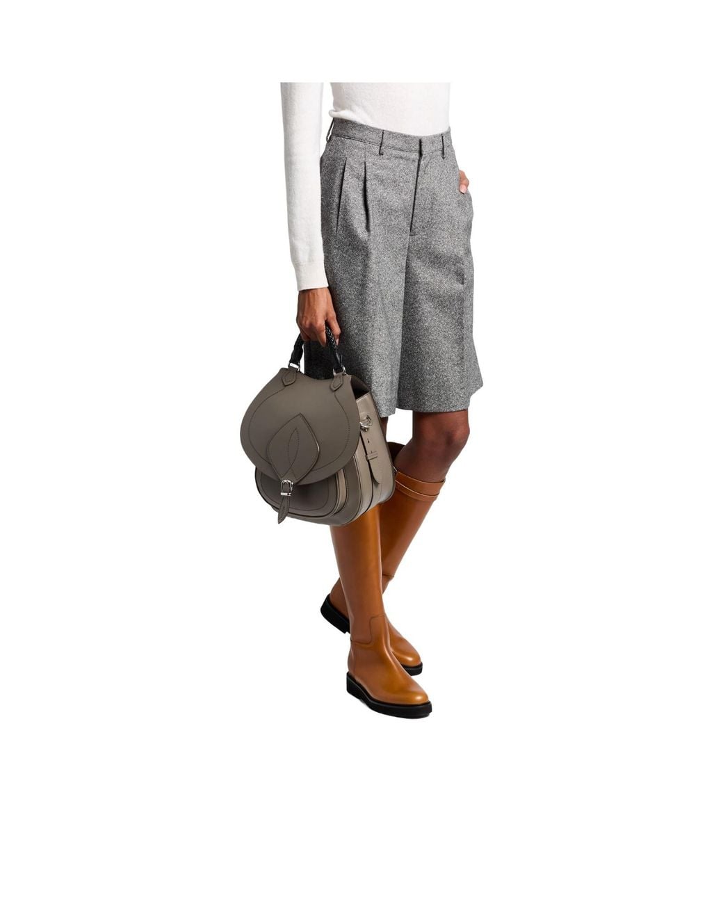Maison Margiela Brown Top Handle Handbags