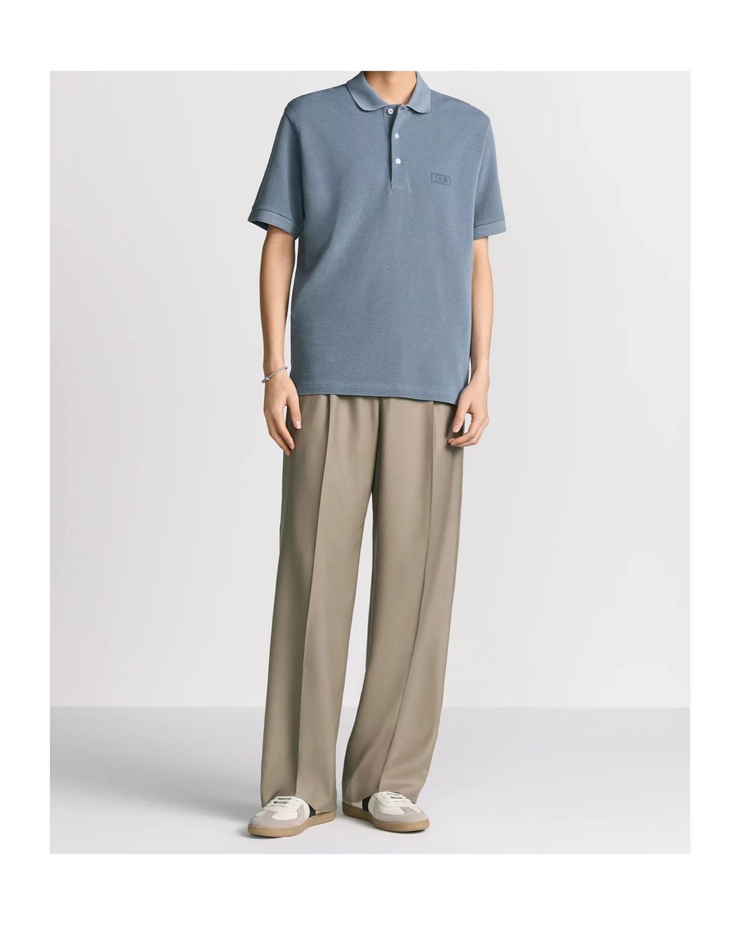 Dior Blue Homme Short-Sleeved Polo Shirt for men