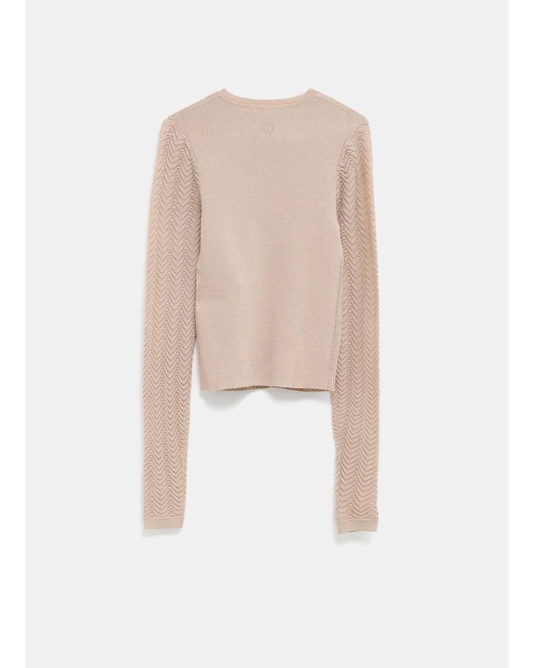 Acne Natural Textured Knit Cardigan