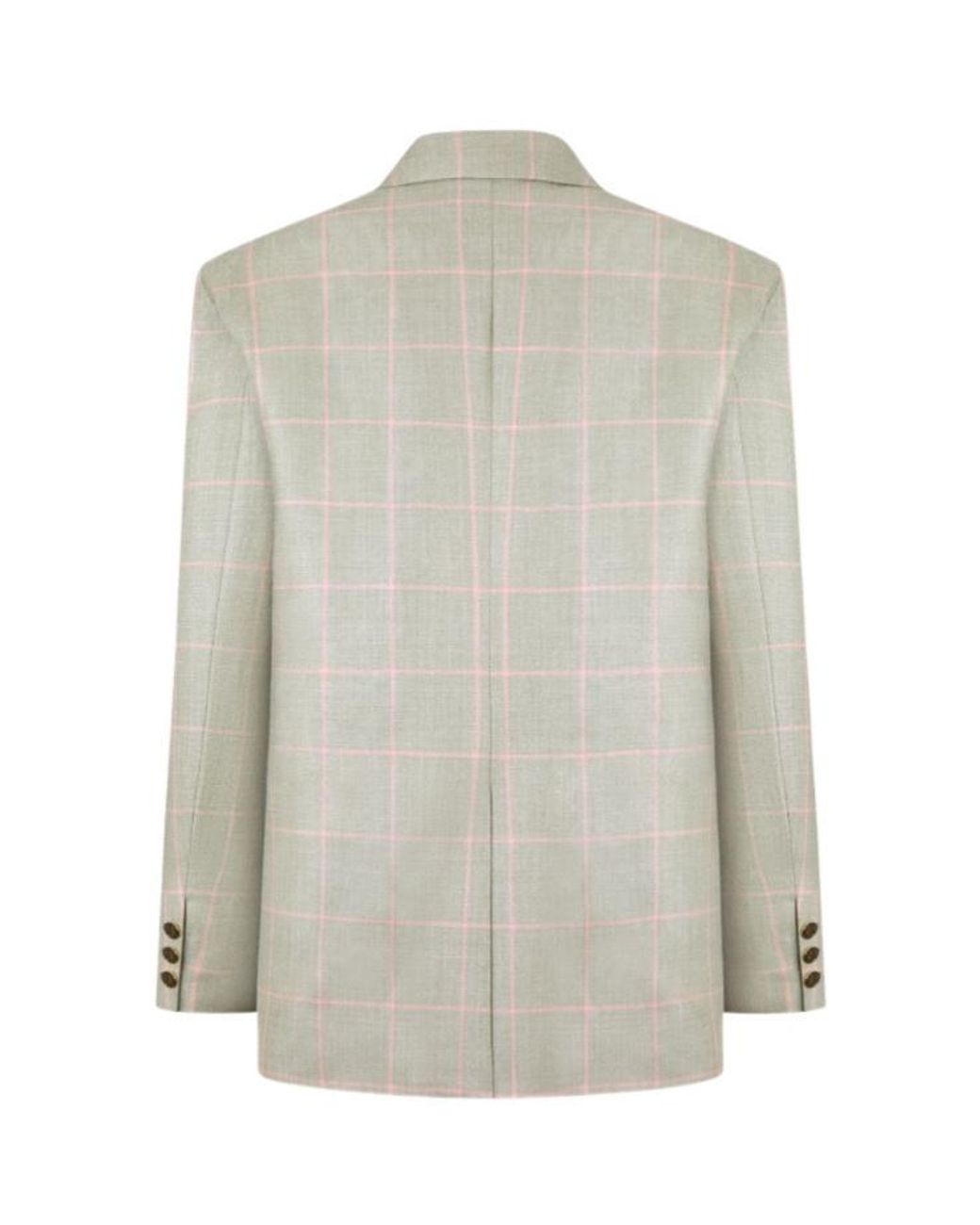 Blazé Milano Gray Check Double-Breasted Jacket
