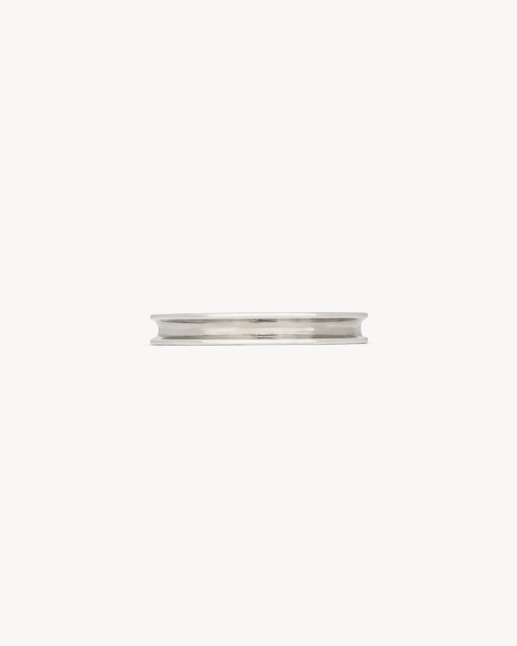 Saint Laurent White Groove Cuff for men