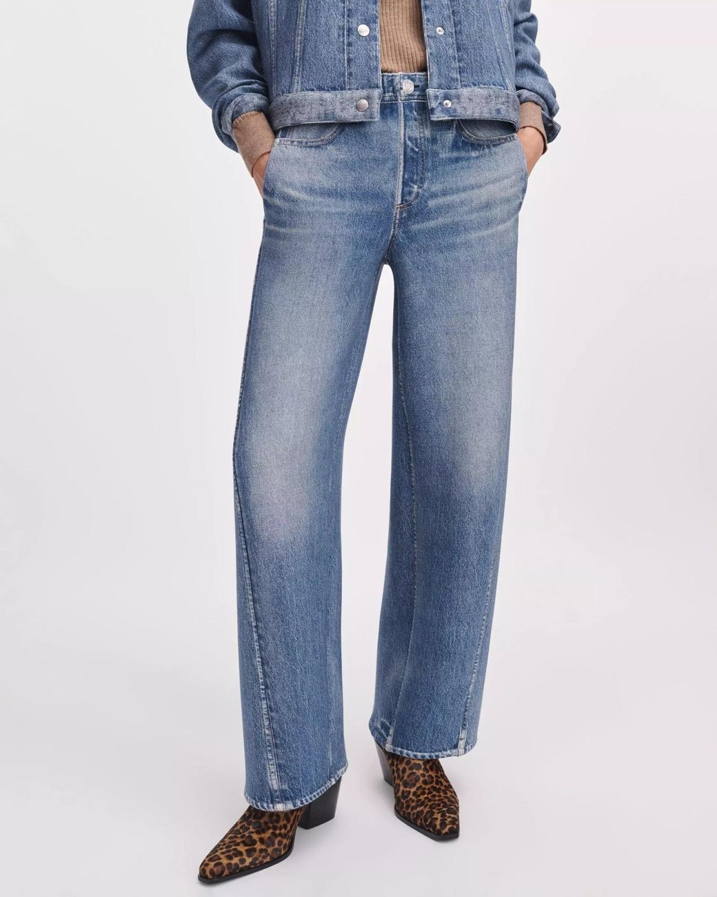 Rag & Bone Blue Miramar Twisted Seam Pants