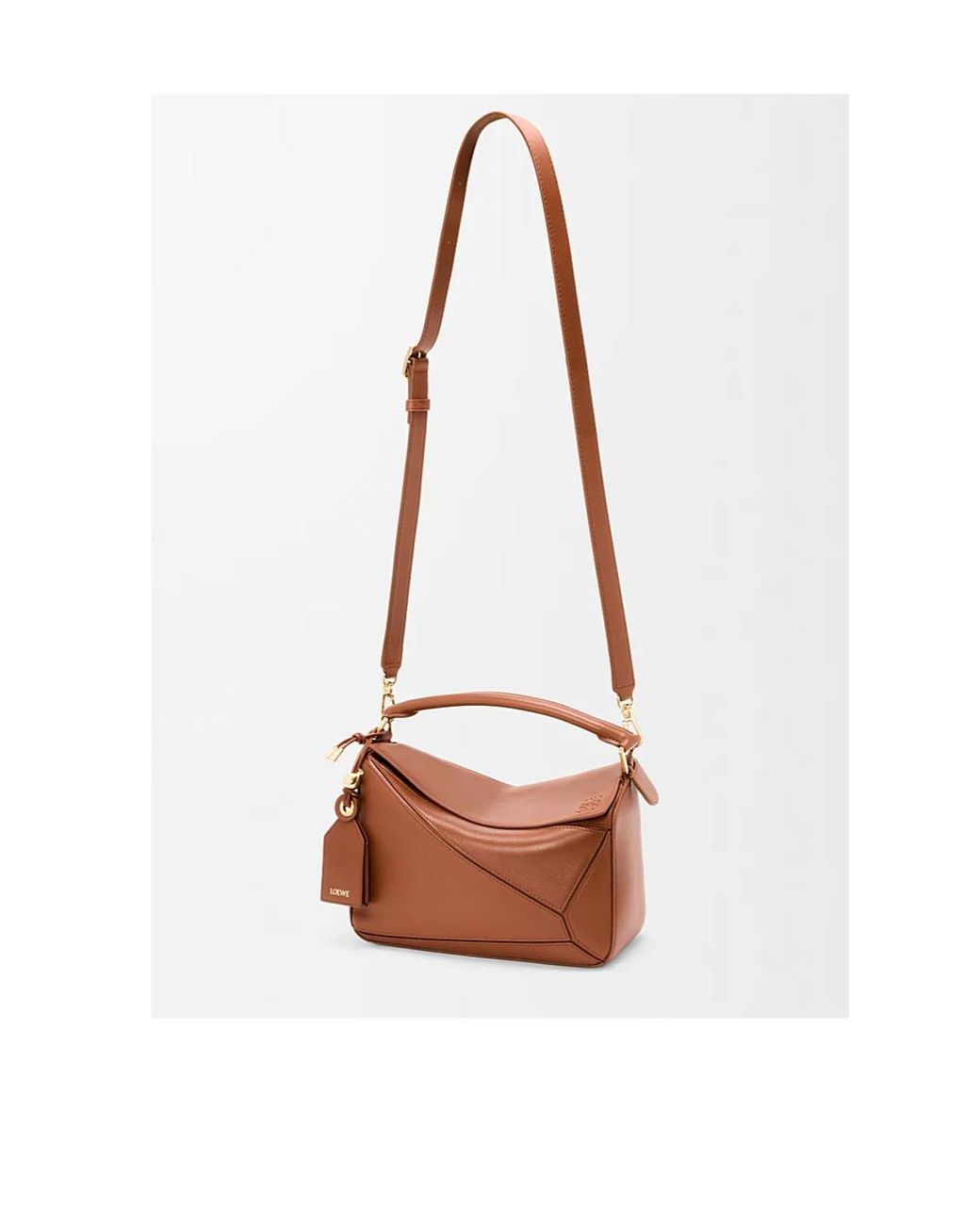 Loewe Brown Small Featherlight Puzzle Bag
