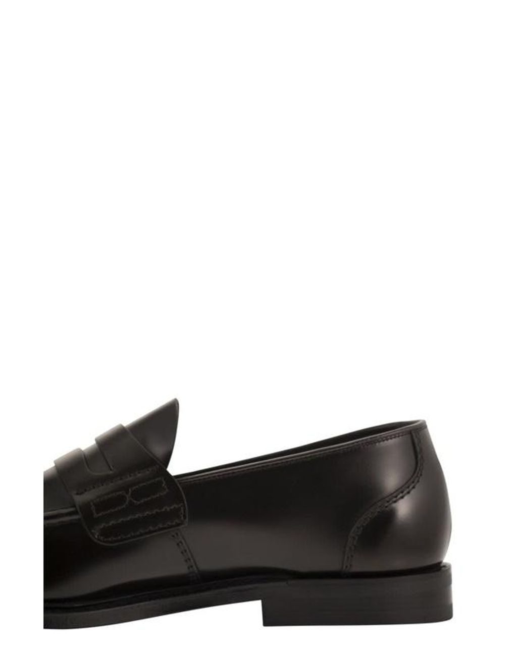 Church's Black Leather Loafer With Classic Penny Strap for men