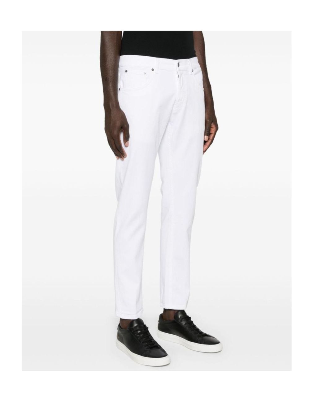 Dondup White Dian Carrot Fit Jeans for men
