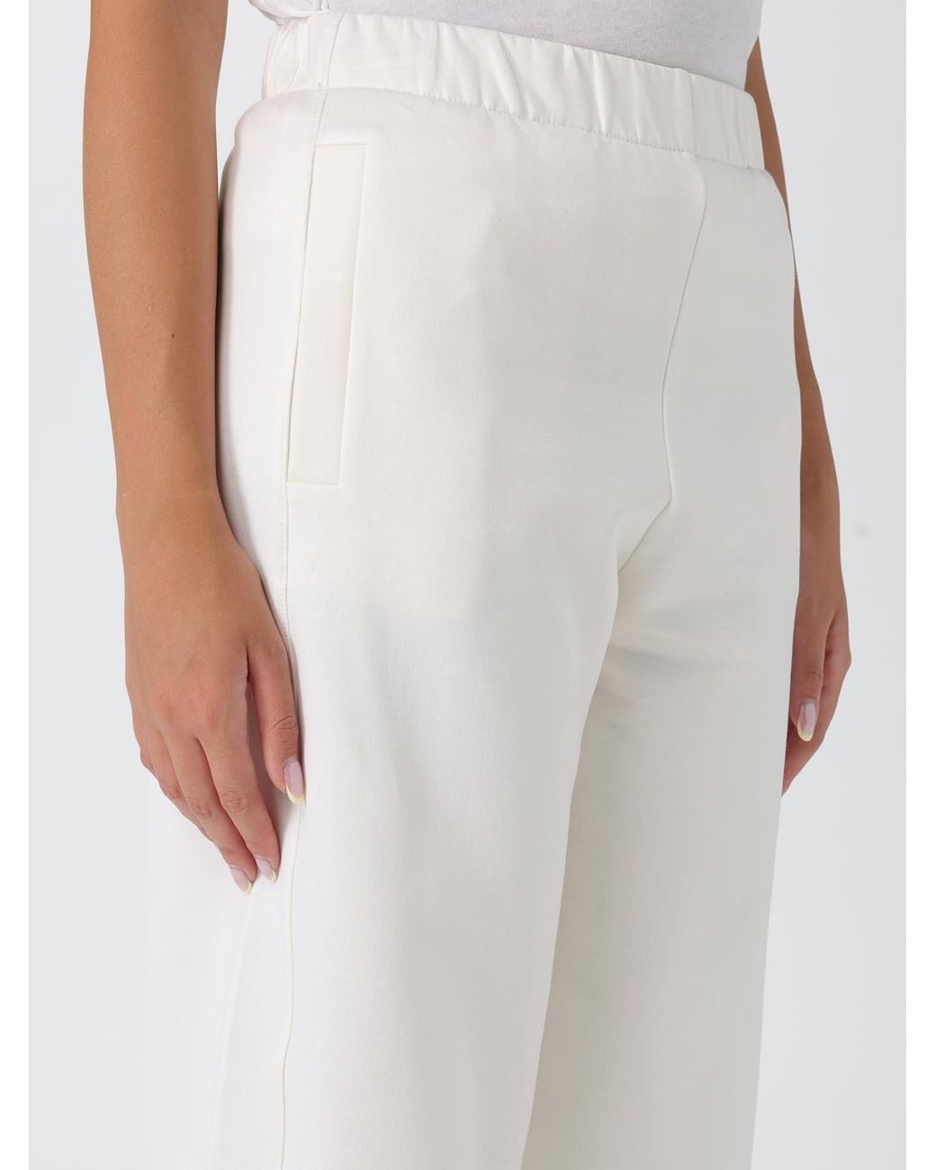 Max Mara White Filovia Straight Leg Trousers
