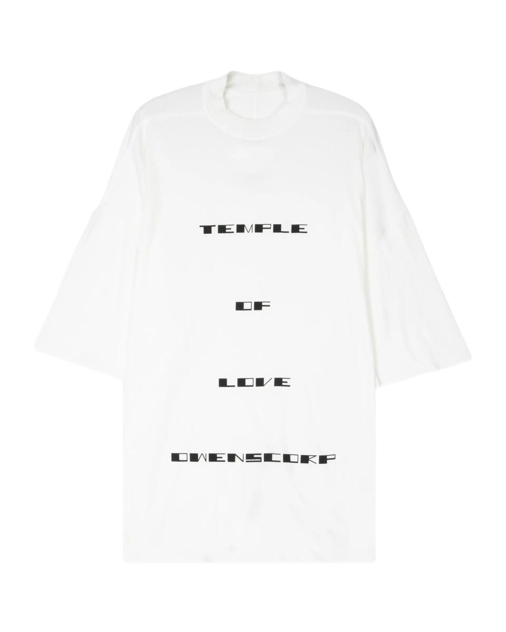 Rick Owens White Short-Sleeve Print T-Shirt for men