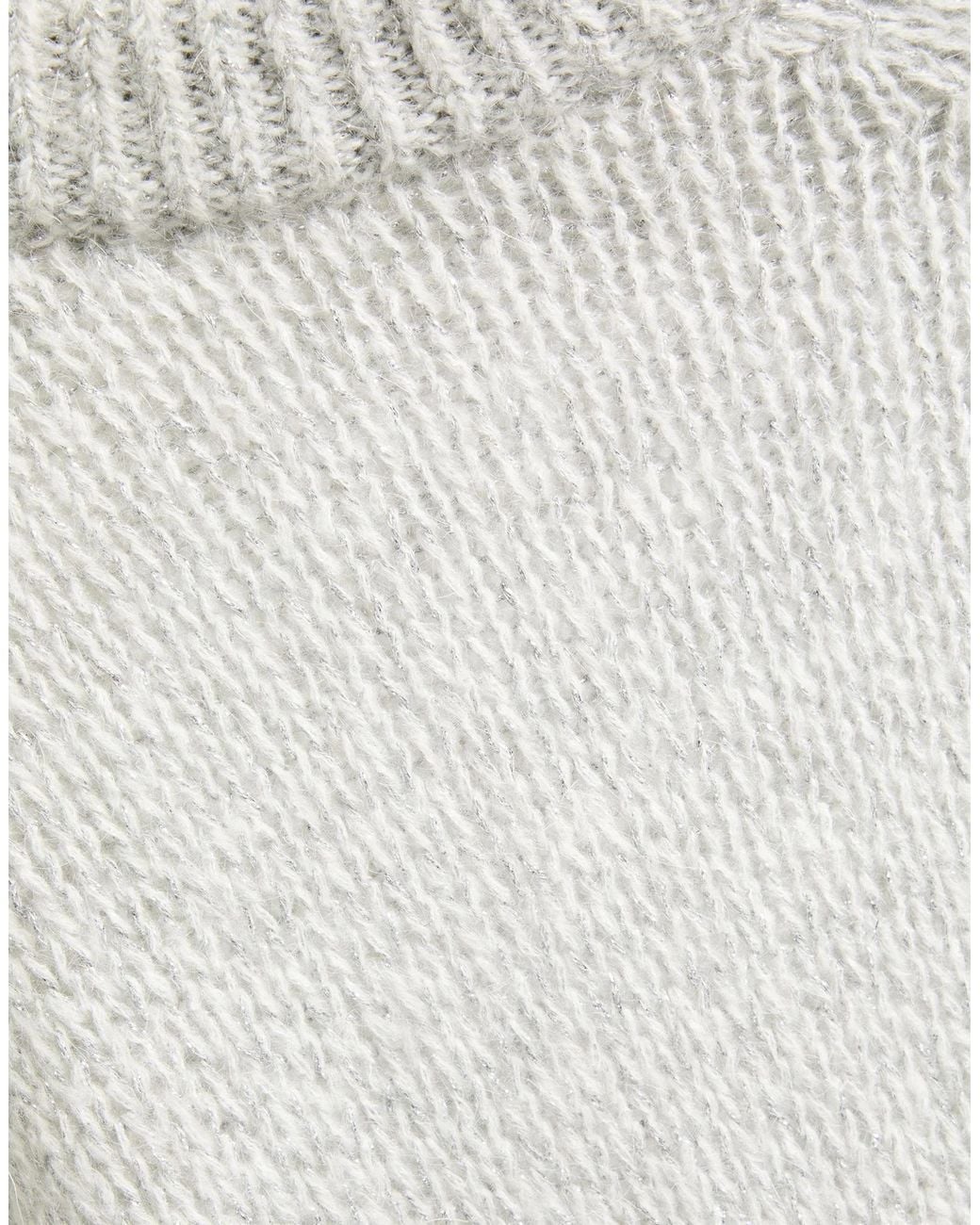 MAX&Co. White Ribbed Crew Neck Sweater
